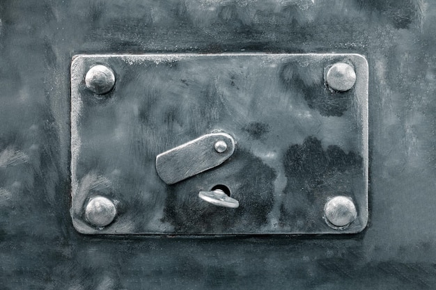 Internal lock of the safe closeup A brutal metal savings box The concept of reliable protection of deposits