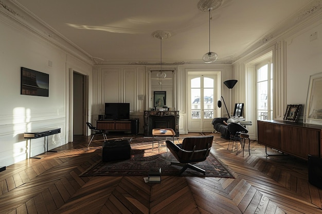 internal view of an old parisian minimalist