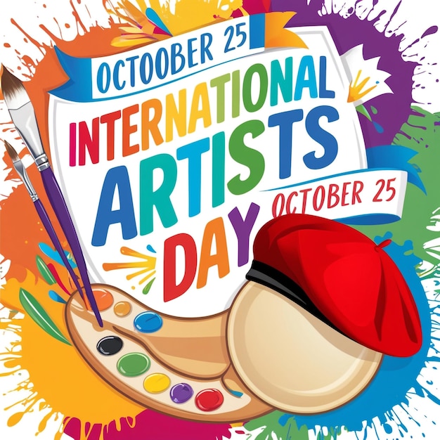 International Artists Day Banner Design illustration