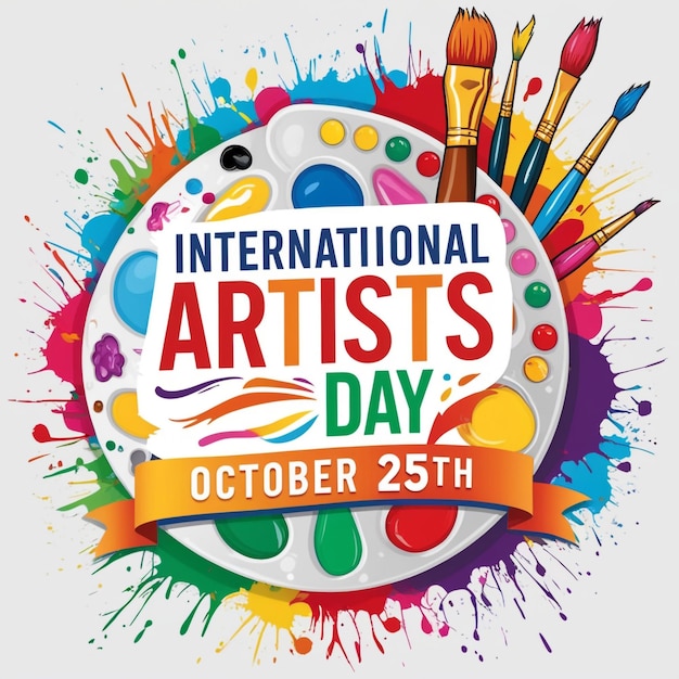 International Artists Day Poster Design illustration