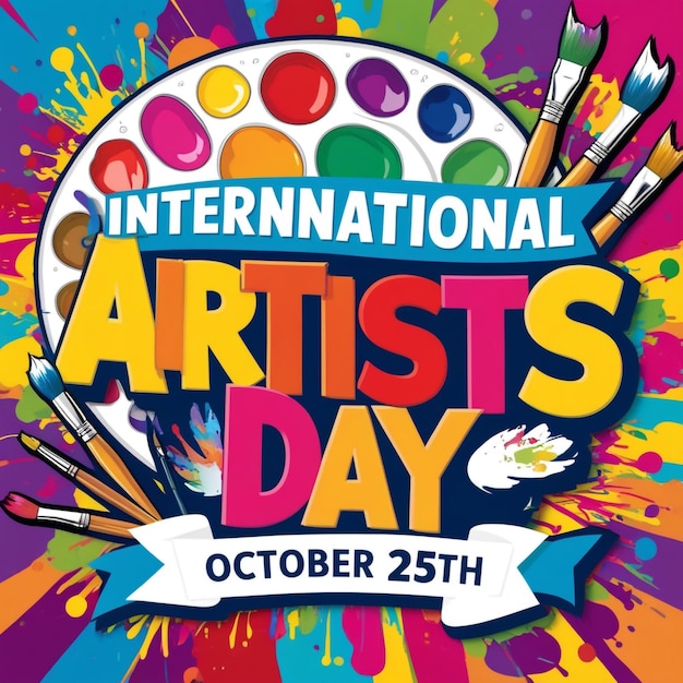 International Artists Day Poster Design illustration