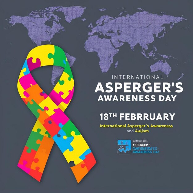 Photo international asperger s awareness day in flat design