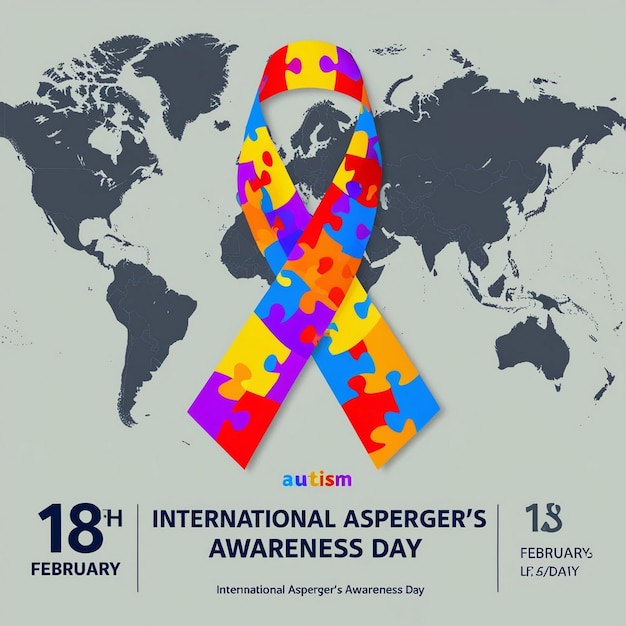 Photo international asperger s awareness day in flat design