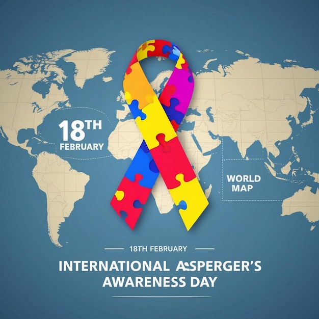 Photo international asperger s awareness day in flat design