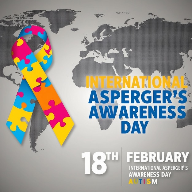 Photo international asperger s awareness day in flat design