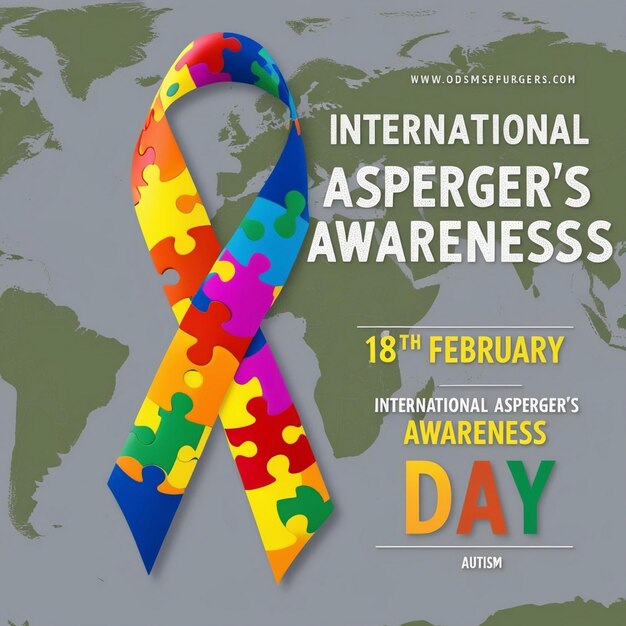 Photo international asperger s awareness day in flat design