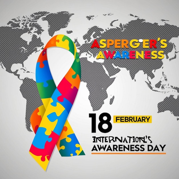 Photo international asperger s awareness day in flat design