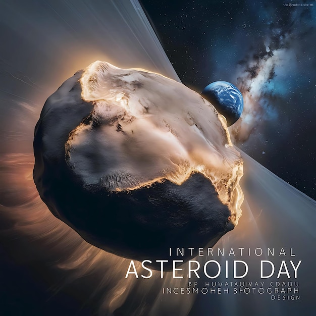 international asteroid day 30 June With vector logo design