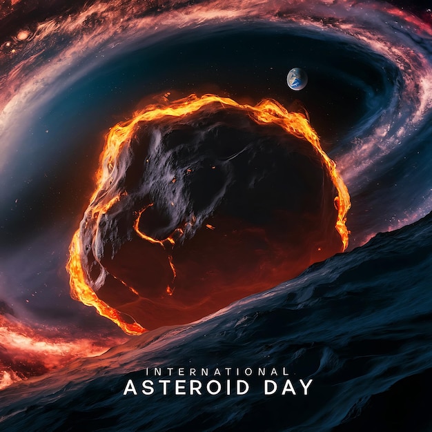 international asteroid day 30 June With vector logo design