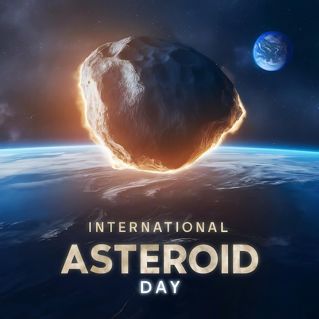 international asteroid day 30 June With vector logo design