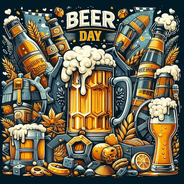 international beer day Poster Banner Flyer and international beer day Post Design