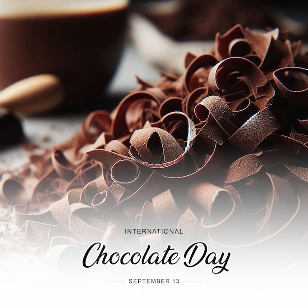 Photo international chocolate day social media post banner poster template