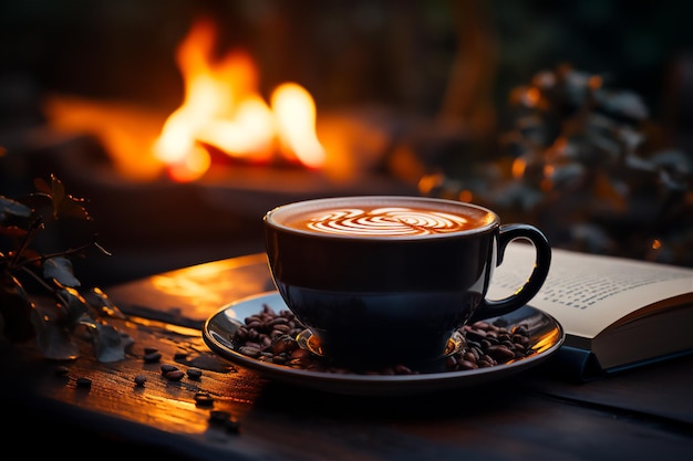 International Coffee Day Captivating Instagram Shot of a Beautiful Cup of Black Coffee with Coffee