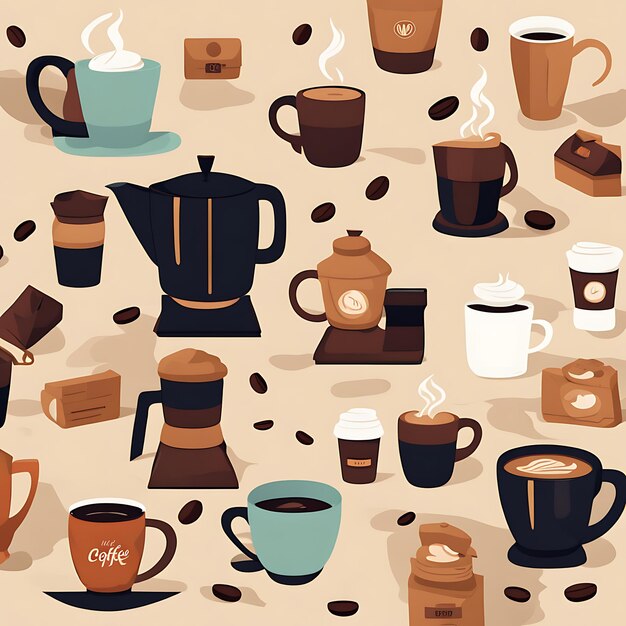 International Coffee Day flat illustration