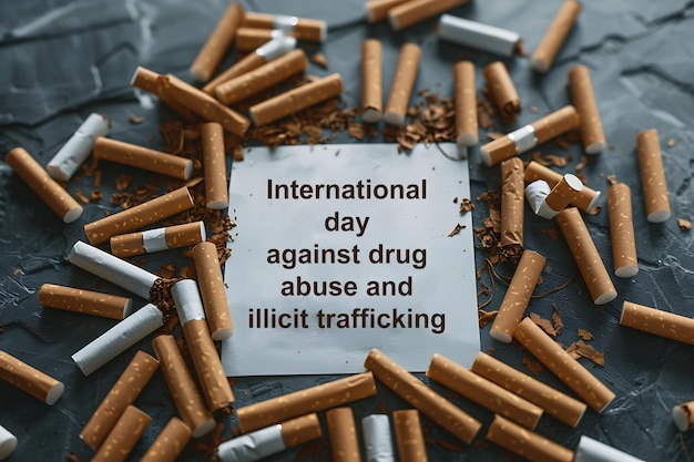 Photo international day against drug abuse and illicit trafficking banner background