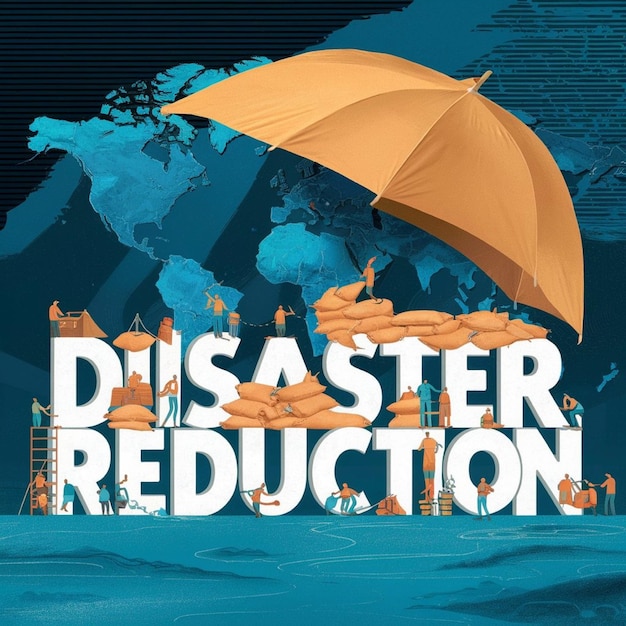 Photo international day for disaster reduction with disaster preparedness activities