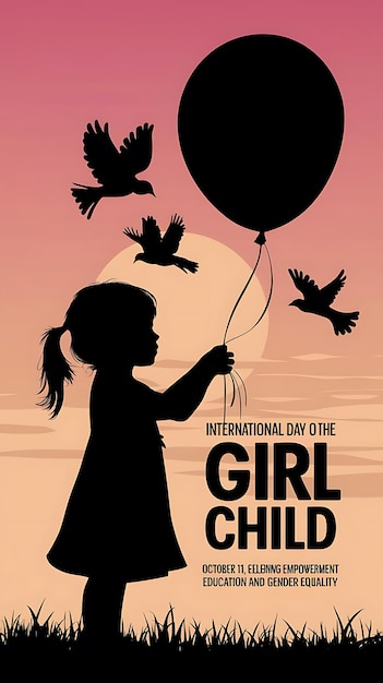 International Day of the Girl Child Art Illustration