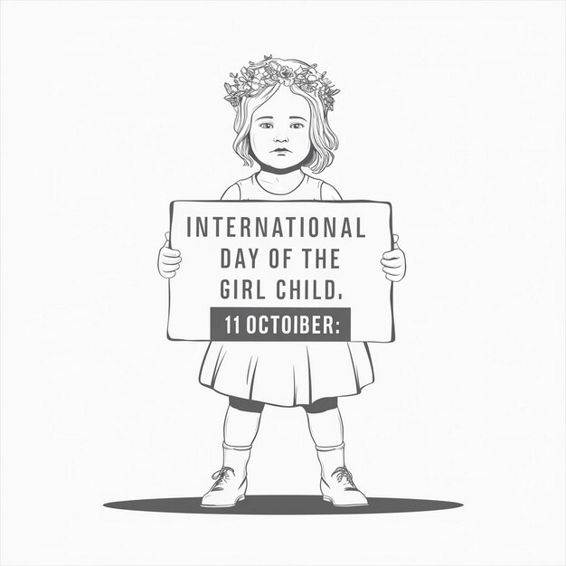 Photo international day of the girl child celebration design