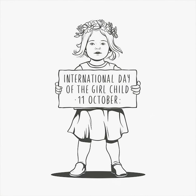 Photo international day of the girl child celebration design