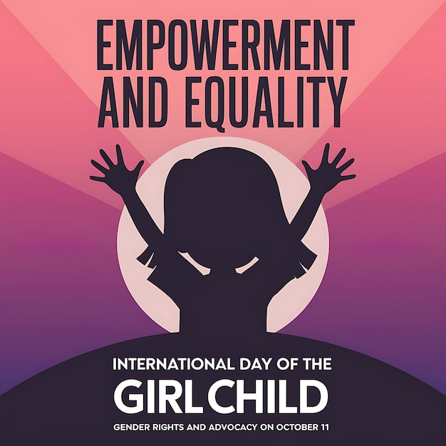 Photo international day of the girl child social media poster