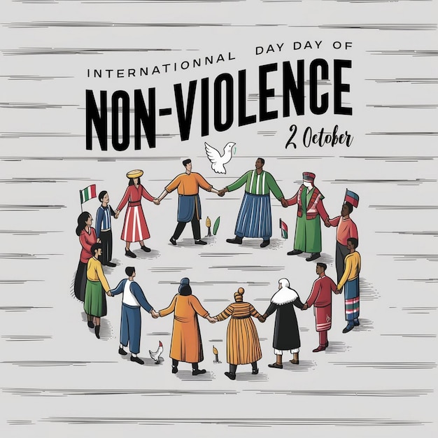 Photo international day of nonviolence celebration design