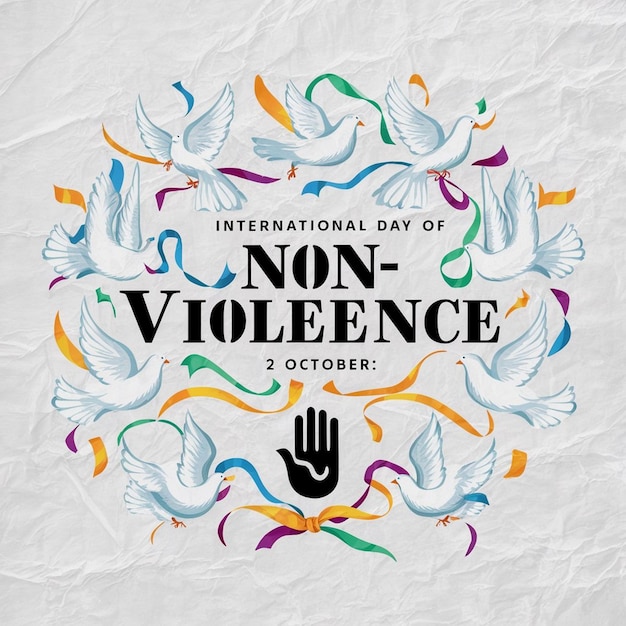 Photo international day of nonviolence celebration design