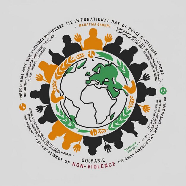 Photo international day of nonviolence celebration design