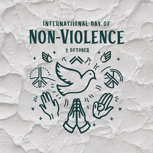 Photo international day of nonviolence celebration design