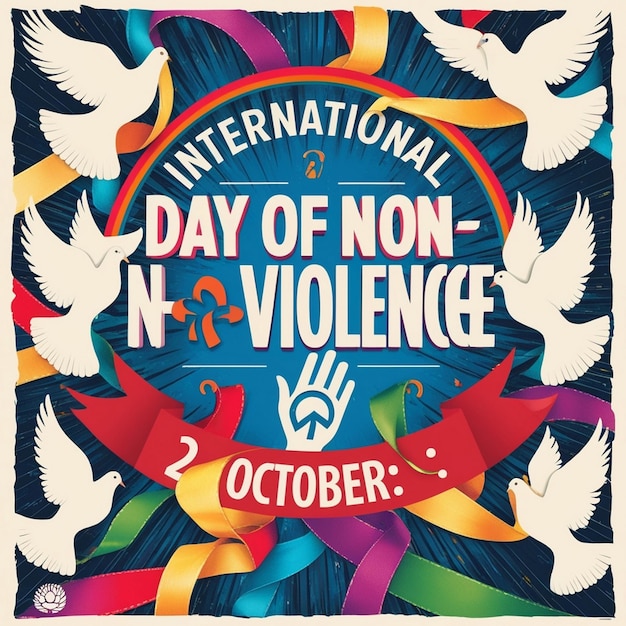 Photo international day of nonviolence celebration design