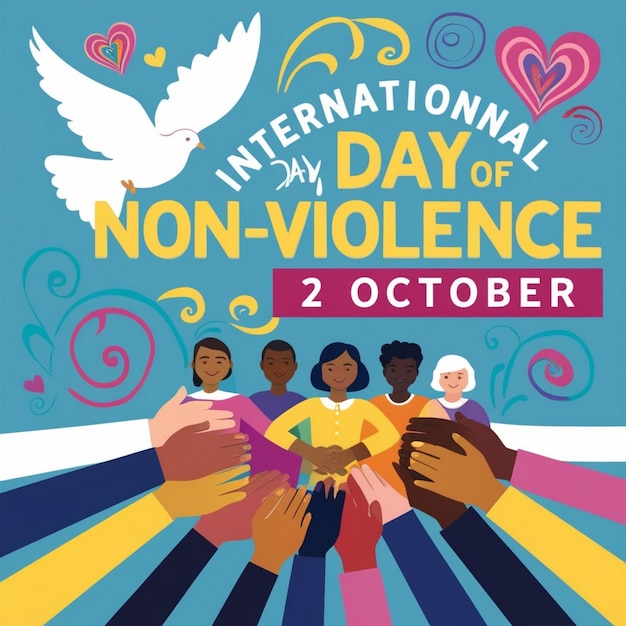 Photo international day of nonviolence celebration design