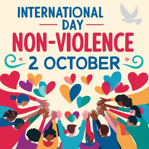 Photo international day of nonviolence celebration design