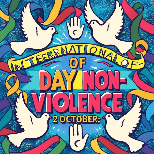 Photo international day of nonviolence celebration design