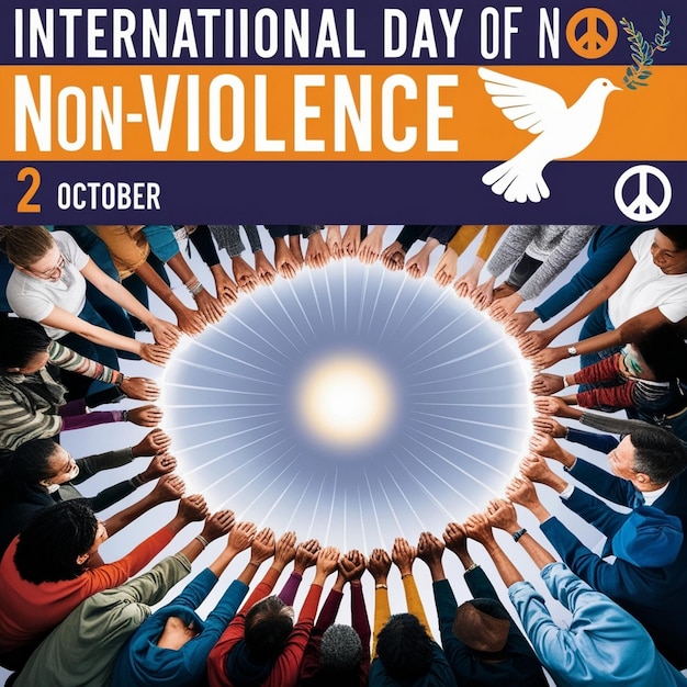 Photo international day of nonviolence celebration design