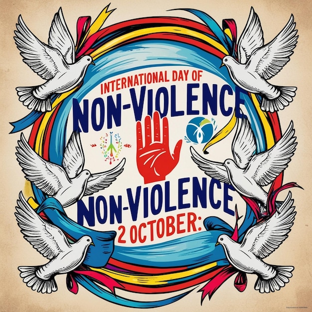 Photo international day of nonviolence celebration design