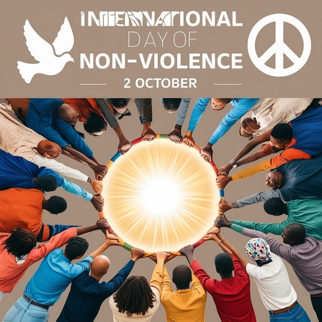 Photo international day of nonviolence celebration design