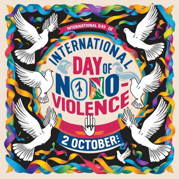 Photo international day of nonviolence celebration design