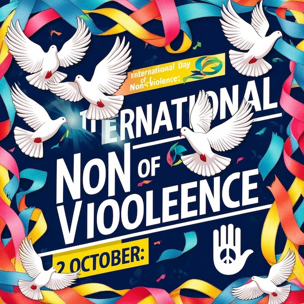 Photo international day of nonviolence celebration design