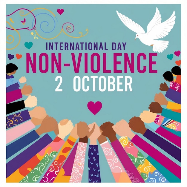 Photo international day of nonviolence celebration design