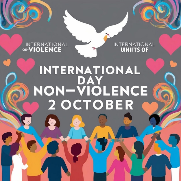 Photo international day of nonviolence celebration design