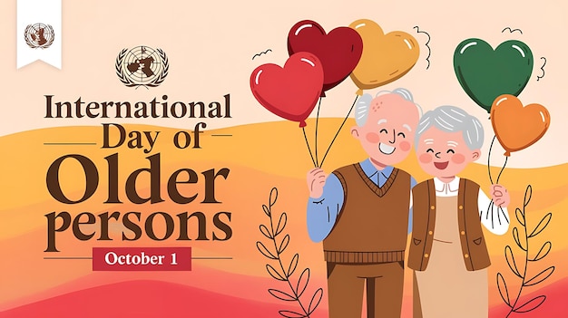 Photo international day of older persons poster design