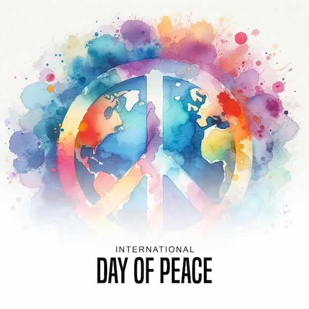 Photo international day of peace social media post banner poster template