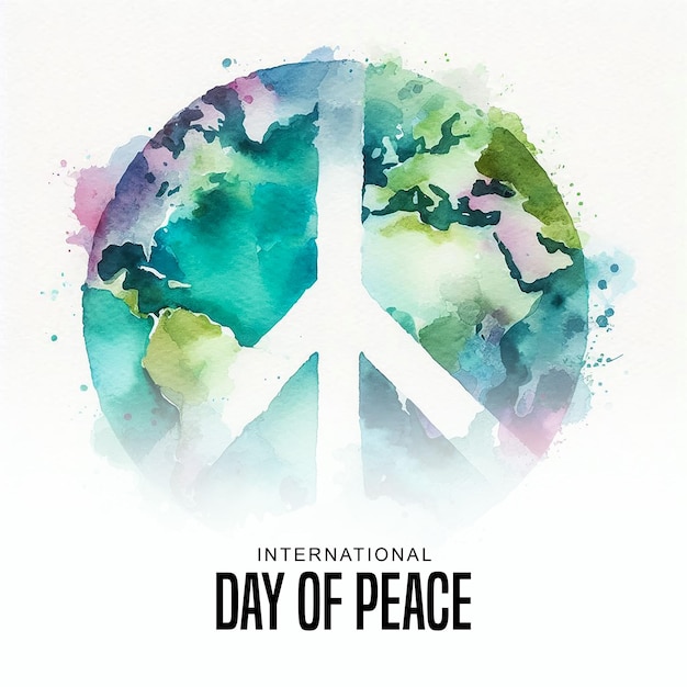 Photo international day of peace social media post banner poster template