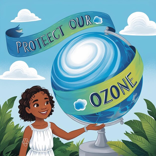 Photo international day for the preservating of the ozone celebrating benner