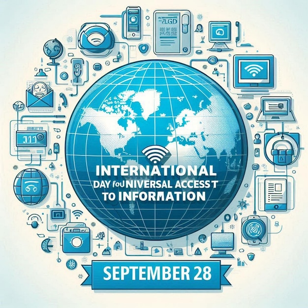 international day for universal access to information vector illustration design