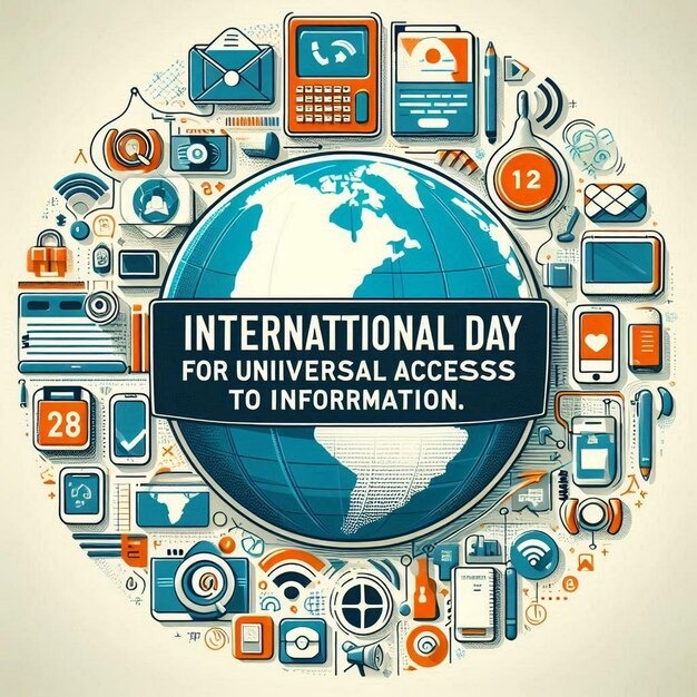 international day for universal access to information vector illustration design