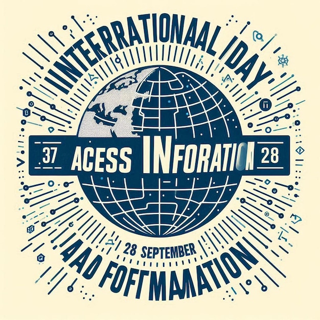 Photo international day for universal access to information vector illustration design