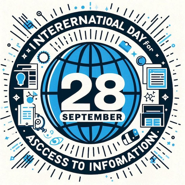 Photo international day for universal access to information vector illustration design