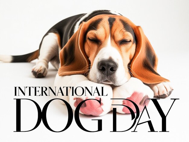 Photo international dog day design