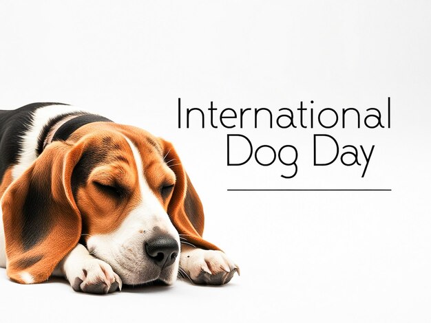 Photo international dog day design