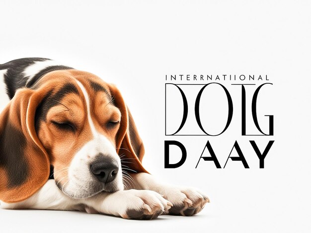 Photo international dog day design